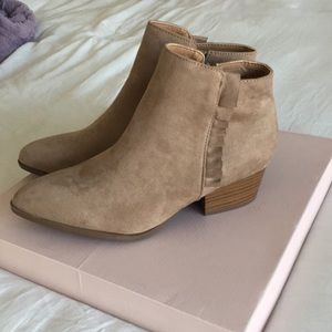 Tan Suede Booties